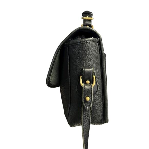 Vintage Dooney & Bourke All-Weather Leather Black Carrier Large Shoulder bag - Picture 6 of 14